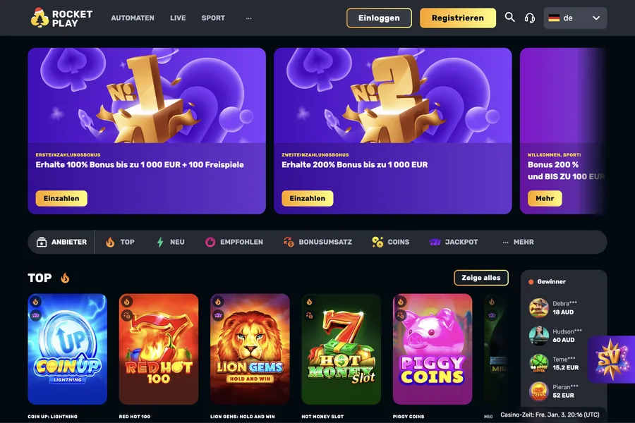 Rocketplay Casino Bewertung